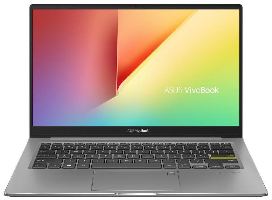 Asus VivoBook S15 laptop with 15.6-inch FHD display, Intel i5 processor, and sleek Indie Black design.